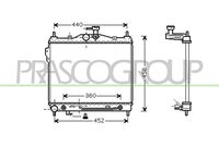 Радиатор, охлаждане на двигателя HN330R004 PRASCO