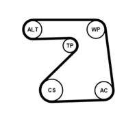 Αντλία νερού + σετ ιμάντων poly-