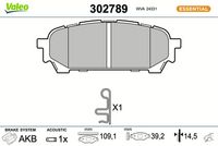 Set placute frana,frana disc VALEO, Cod: 302789