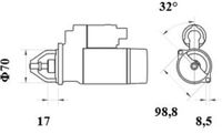 Thumbnail - Startmotor / starter - MS296 - MAHLE