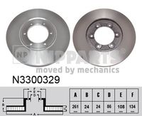 Спирачен диск N3300329 NIPPARTS
