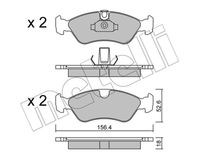 комплект спирачно феродо, дискови спирачки