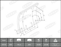 BERAL Remvoeringsset, trommelrem 3