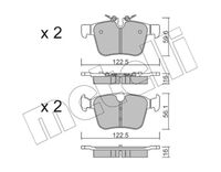 комплект спирачно феродо, дискови спирачки