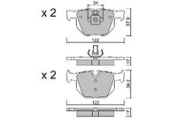 комплект спирачно феродо, дискови спирачки