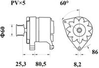 Thumbnail - Dynamo / alternator - MG415 - MAHLE