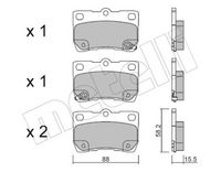Bremsbelagsatz, Scheibenbremse