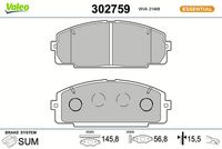 Bremsbelagsatz, Scheibenbremse