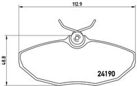 комплект спирачно феродо, дискови спирачки