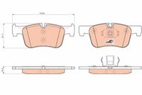 комплект спирачно феродо, дискови спирачки