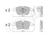 Bremsbelagsatz, Scheibenbremse