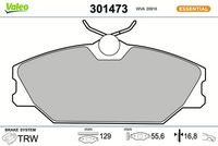 Bremsbelagsatz, Scheibenbremse