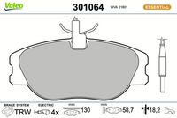 Bremsbelagsatz, Scheibenbremse