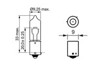 BOSCH ΛΑΜΠΑ 12V 21W HY21W Pure Light