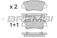 Комплект спирачно феродо, дискови спирачки BP3471 BREMSI