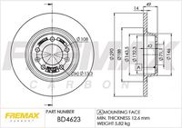 Bremžu diski BD-4623 FREMAX