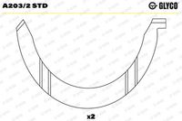 Saiba distantier, arbore cotit GLYCO, Cod: A203/2 STD