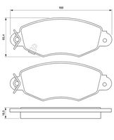 Комплект спирачно феродо, дискови спирачки 0 986 424 691 BOSCH