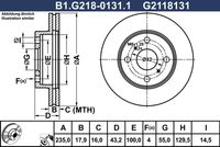 Спирачен диск B1.G218-0131.1 GALFER