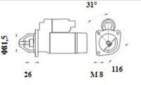 Thumbnail - Startmotor / starter - MS1086 - MAHLE