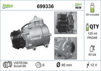 Compresor clima / aer conditionat VALEO, Cod: 699336
