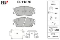 Bremsbelagsatz, Scheibenbremse