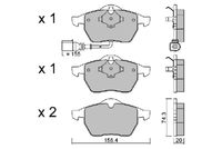 комплект спирачно феродо, дискови спирачки