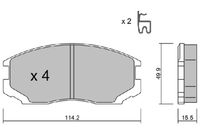 комплект спирачно феродо, дискови спирачки