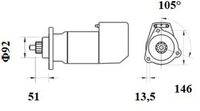 Thumbnail - Startmotor / starter - MS582 - MAHLE