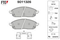 Bremsbelagsatz, Scheibenbremse