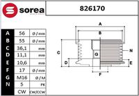 Sistem roata libera, generator EAI, Cod: 826170