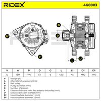 Генератор 4G0003 RIDEX