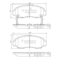 комплект спирачно феродо, дискови спирачки