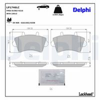 Комплект спирачно феродо, дискови спирачки LP1746LC DELPHI