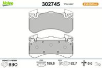 Bremsbelagsatz, Scheibenbremse