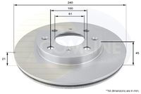 Disc frana COMLINE, Cod: ADC0505V
