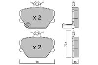комплект спирачно феродо, дискови спирачки