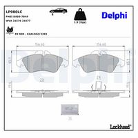 Комплект спирачно феродо, дискови спирачки LP980LC DELPHI
