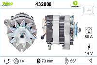 Generator / Alternator VALEO, Cod: 432808