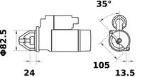 Thumbnail - Startmotor / starter - MS313 - MAHLE