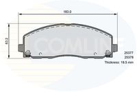 Комплект спирачно феродо, дискови спирачки CBP36103 COMLINE