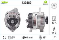 Generator / Alternator VALEO, Cod: 439289