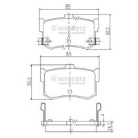 комплект спирачно феродо, дискови спирачки