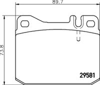 Bremsbelagsatz, Scheibenbremse
