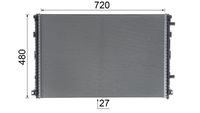 Thumbnail - Lage temperatuurkoeler, intercooler - CIR24000P - MAHLE