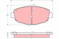 комплект спирачно феродо, дискови спирачки