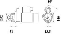 Thumbnail - Startmotor / starter - MS558 - MAHLE