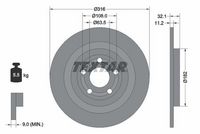 Disc frana TEXTAR, Cod: 92355403