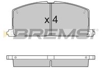 Комплект спирачно феродо, дискови спирачки BP2255 BREMSI