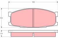 комплект спирачно феродо, дискови спирачки